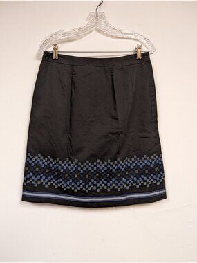 Loft Womens Aline Modest Skirt Black Size 4 Lined